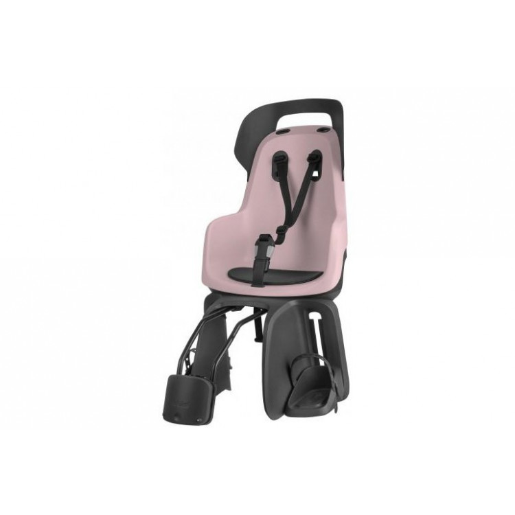 Detská sedačka Bobike Go 1P na rám - ružovo-čierna